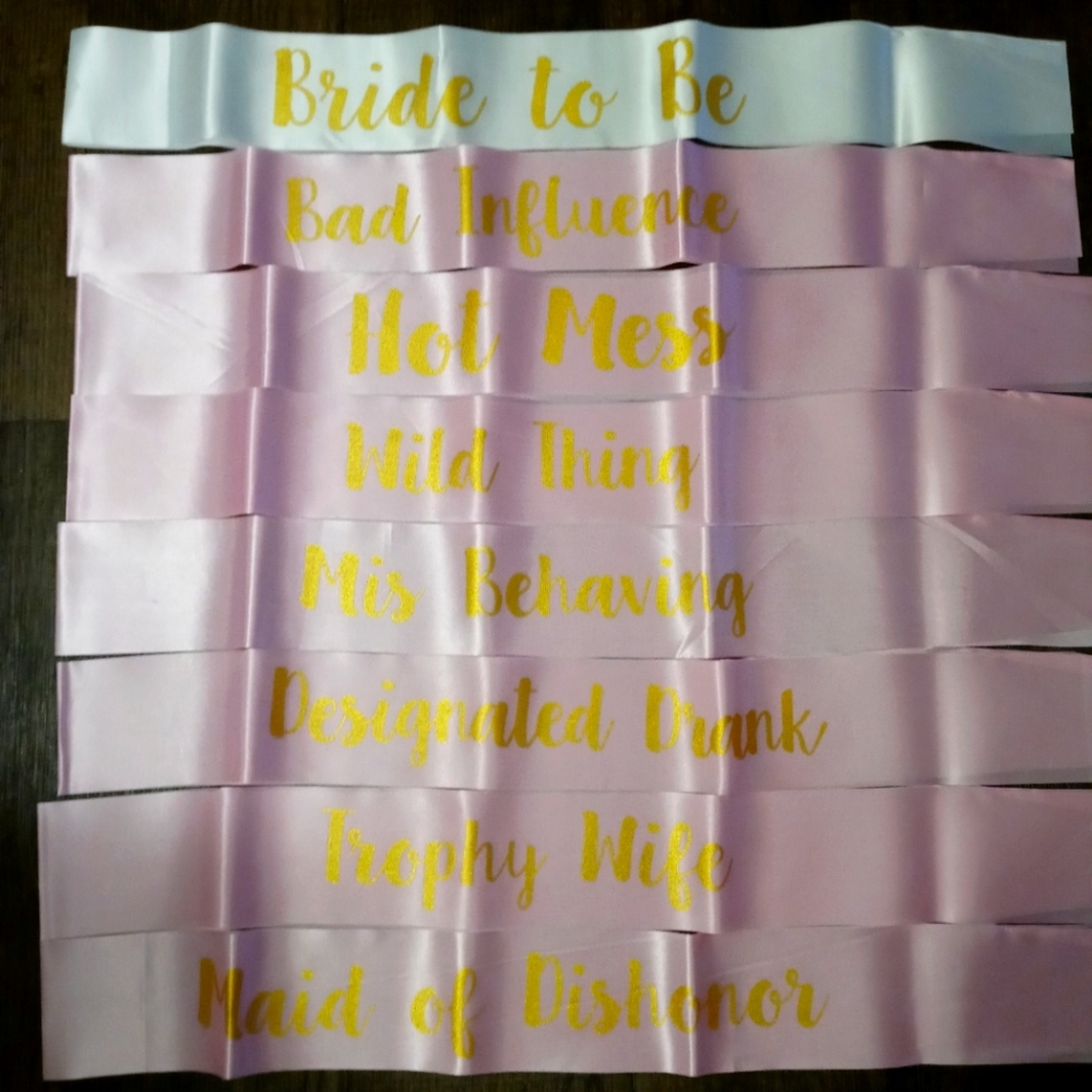 NWOB Bridal Sashes x8